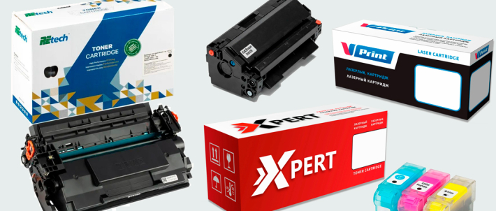 Поступление большое картриджей Retech, Xpert, V-PRINT ДЕК-ЯНВ 2025